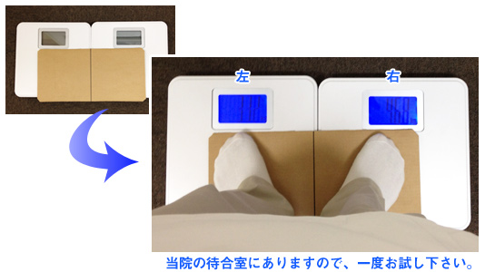 左右のバランス体重