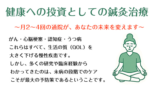 健康への投資としての鍼灸治療